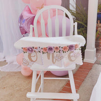 Butterfly theme banner, butterfly floral banner, 1st birthday butterfly theme, butterfly cake topper, butterfly decor