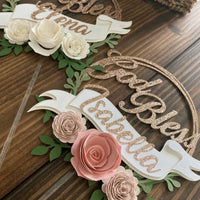 Birthday cake topper, Floral cake topper, bride to be cake topper, floral party, god bless cake topper, 1st birthday floral cake topper