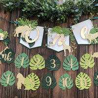 Safari cake topper, jungle safari 1st birthday, safari gold cake topper, wild one cake topper, jungle theme topper, safari birthday décor-1