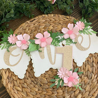 One high chair banner, tropical high chair banner, tropical theme birthday decor, smash cake banner, smash cake photo prop, luau first birth