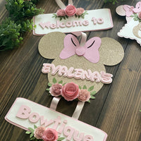 Door sign, banner, floral party decor, floral decor, party package