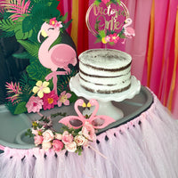 flamingo cake topper, Tropical party, tropical party cake topper,  luau themed decor, Hawaiian themed decor, pineapple party-1
