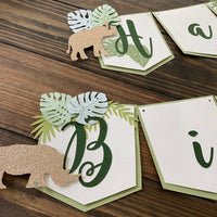 Jungle Safari Happy birthday banner, safari 1st birthday, Wild One banner, safari birthday decorations