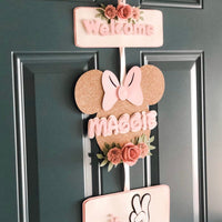 Door sign, banner, floral party decor, floral decor, party package