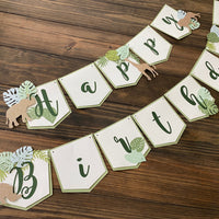 Jungle Safari Happy birthday banner, safari 1st birthday, Wild One banner, safari birthday decorations
