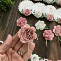 Floral cupcake topper,  Boho Cupcake Toppers, Rose Cupcake Toppers, Baby Shower Cupcake Toppers, First birthday toppers
