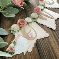 Tea party banner, Floral tea party high chair banner