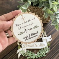 God Bless Cake Topper, boy baptism, girl baptism, Floral Baptism Cake Topper, First Holy Communion, first communion