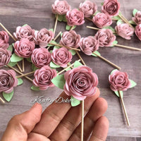 Floral cupcake topper,  Boho Cupcake Toppers, Rose Cupcake Toppers, Baby Shower Cupcake Toppers, First birthday toppers