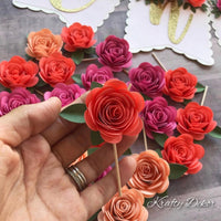 Floral cupcake topper,  Boho Cupcake Toppers, Rose Cupcake Toppers, Baby Shower Cupcake Toppers, First birthday toppers