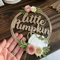 Little pumpkin cake topper, A Little pumpkin is on her way cake topper, little pumpkin baby shower cake topper, fall baby shower