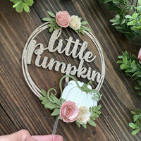 Little pumpkin cake topper, A Little pumpkin is on her way cake topper, little pumpkin baby shower cake topper, fall baby shower