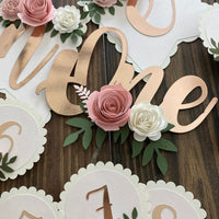 one cake topper, One Year Old Cake Topper, Floral Cake Topper, Glitter Cake Topper, Smash Cake , Girl Cake Topper,  cake smash cake topper-1