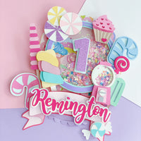 Candyland First Birthday, Candyland shaker cake topper, candy land cake topper, candy land party, candy land birthday, candy theme party