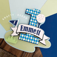 Golf 1st birthday Party, Hole in one party, hole in one cake topper