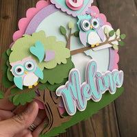 Owl cake topper