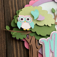 Owl cake topper