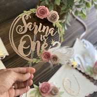 Swan high chair banner