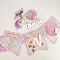 Two the Moon Cake Topper, Space cake topper