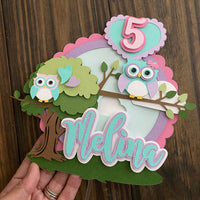 Owl cake topper
