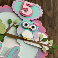 Owl cake topper