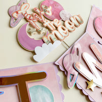 Two the Moon Cake Topper, Space cake topper