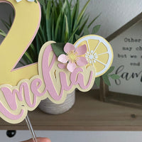 Lemon theme cake topper, lemonade party, lemonade 1st birthday, lemon party, lemonade cake smash cake,lemon decorations, 1st birthday