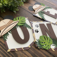 Safari High Chair Banner, safari banner, Wild One Banner, Jungle Safari Banner