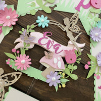 Fairy garden cake topper