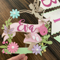 Fairy garden cake topper