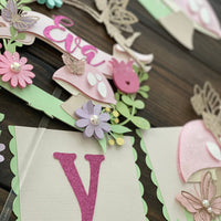 Fairy garden cake topper