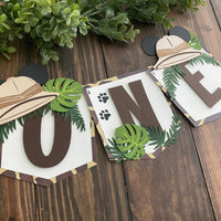 Safari High Chair Banner, safari banner, Wild One Banner, Jungle Safari Banner