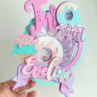 Donut cake topper, Two sweet Birthday, TWO sweet banner, two sweet cake topper, candy land party,donut party, DONUT grow up, candy theme
