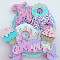 Donut cake topper, Two sweet Birthday, TWO sweet banner, two sweet cake topper, candy land party,donut party, DONUT grow up, candy theme