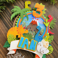 Dinosaur cake topper, Dinosaur shaker cake topper, dinosaur party, shaker cake topper, boys