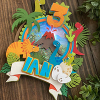 Dinosaur cake topper, Dinosaur shaker cake topper, dinosaur party, shaker cake topper, boys