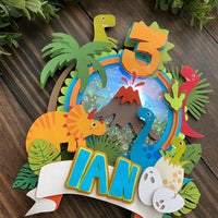 Dinosaur cake topper, Dinosaur shaker cake topper, dinosaur party, shaker cake topper, boys
