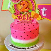 Twotti frutti banner, Twotti frutti party decor, Twotti frutti party, Twotti frutti cake topper,two year old party-1