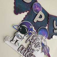 Space banner, two the moon theme 2021