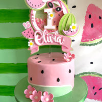 Watermelons shaker cake topper