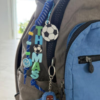 Soccer theme 3D Printed Name Keychain