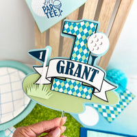 Hole in One Cake Topper, Golf cake topper, Golf 1st birthday Party, golf one banner, golf par-tee, hole in one cake topper