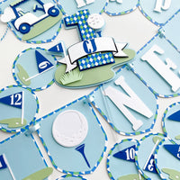 Hole in One Cake Topper, Golf cake topper, Golf 1st birthday Party, golf one banner, golf par-tee, hole in one cake topper