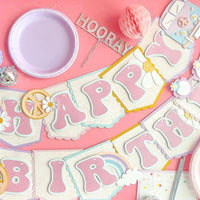 Groovy Birthday  Banner