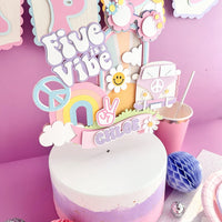 Five is a vibe cake topper (Any age)