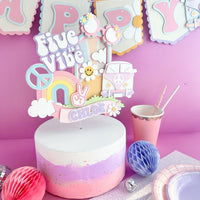 Five is a vibe cake topper (Any age)