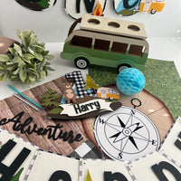 One Happy Camper cake topper