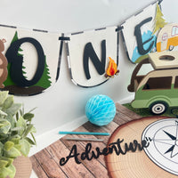 One Happy Camper cake topper