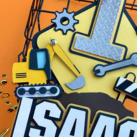 Construction cake topper