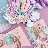 Mermaid high chair banner